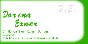 dorina exner business card